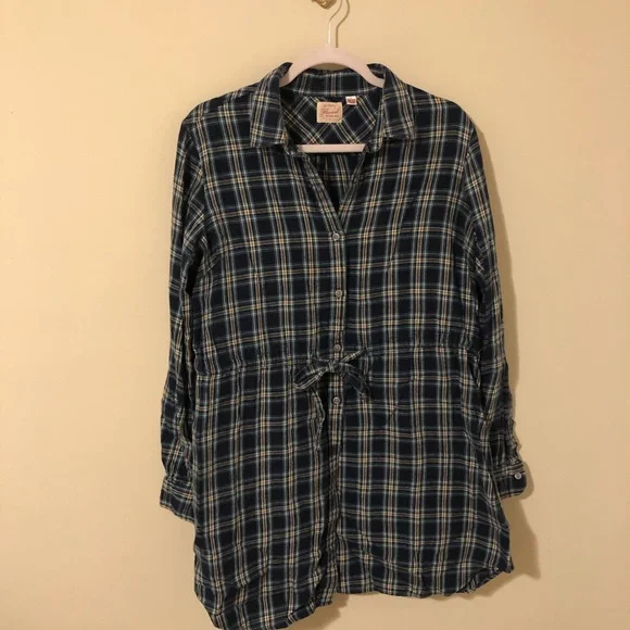 Flannel Tunic Dress - Picture 1 of 4